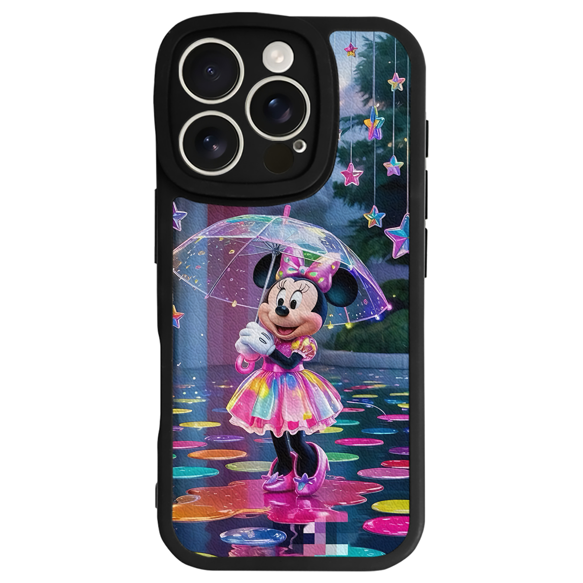 （画像用） ミッキーマウス Mickey Mouse 【iPhone 16シリーズ対応】シリコンスマホケース（レザー調） 材質：シリコン